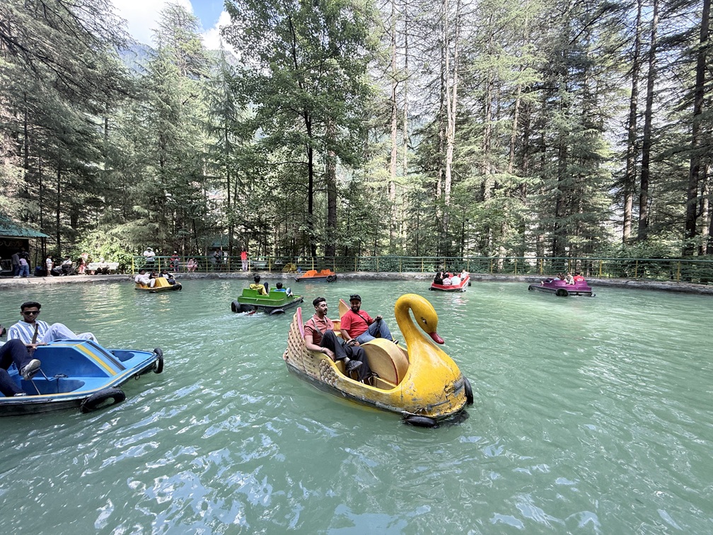 River in forest representing Van Vihar